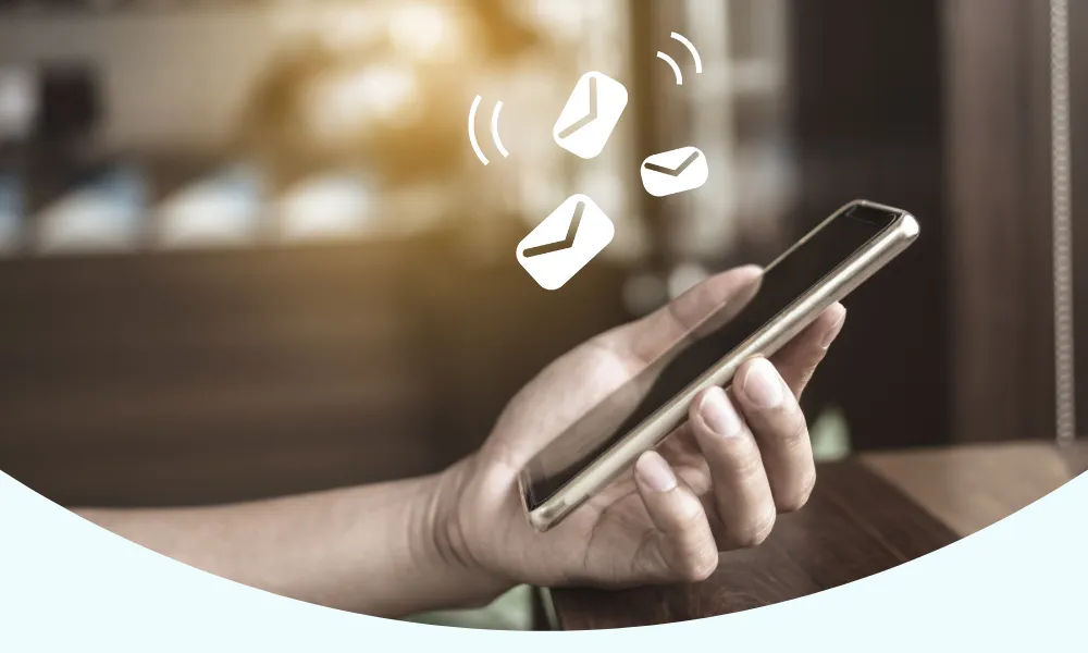 Avisering via e-post eller SMS när ditt paket kommit fram